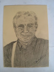 Toon Hermans in potlood